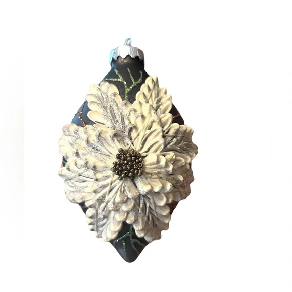 Robert Stanley 2 PC SET OF 3D Glass Large Christmas Tree Ornaments Brown Sparkle - Picture 6 of 9